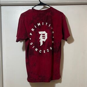 Primitive Burgundy Tie-Dye Short Sleeve Tee size small